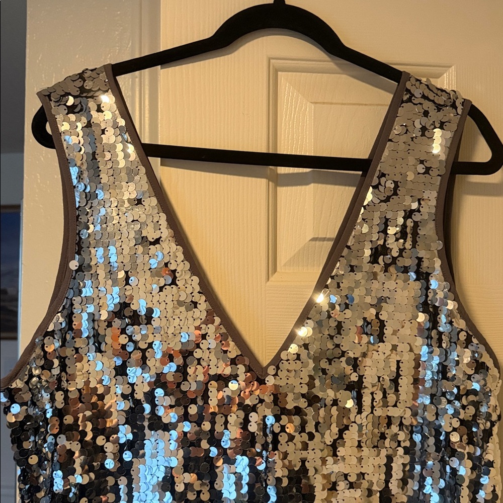 Silver Sequin Jumpsuit